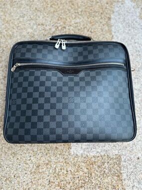 Louis Vuitton Damier Graphite Canvas Sleek Briefcase Bag, for Men.